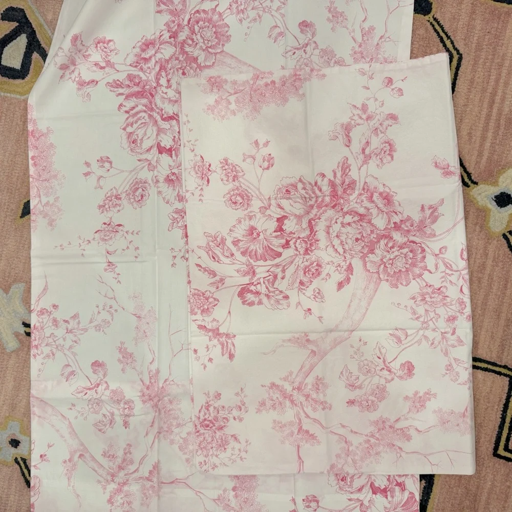 ISABELLE TOILE DUVET Cover & 2 PILLOWCASE  HOUSSE DE COUETTE pottery barn kids